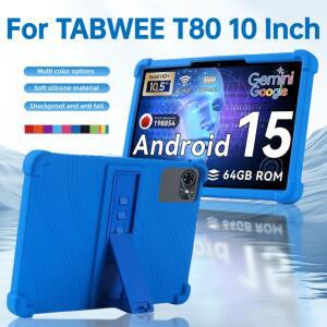 TABWEE T80 태블릿 케이스 10 인치 소프트 실리콘 조절 스탠드 임팩 방지  친화적 인