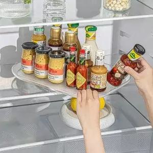[하프클럽/셀러허브]아영 냉장고 회전 트레이 정리대 주방 선반 화장품