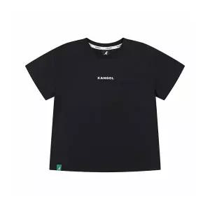 [캉골키즈](마산점)레터링 숏 슬리브 티셔츠 SB 0005 블랙_ASBCRT00050BK