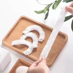 헤어 염색 비닐 방수 헤어캡 샤워캡 위생모자 일회용 투명캡 100매 투명