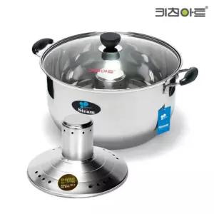버블 스팀 빨래솥 34cm 거품발생기 전해처리 주방용품 빨래 솥 들통 찜통 스텐 스팀 냄비