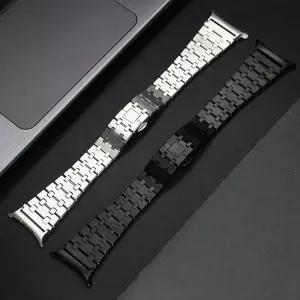 갤럭시 워치 8 클래식 46mm 메탈 밴드 스트랩 스테인레스 스틸 시계줄 가죽 실리콘 나일
