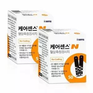 케어센스N 혈당 시험지 100매 측정지 검사지 체크 D