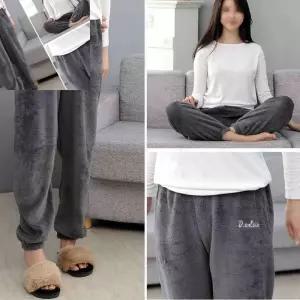 수면바지 겨울홈웨어 극세사 겨울잠옷바지 그레이