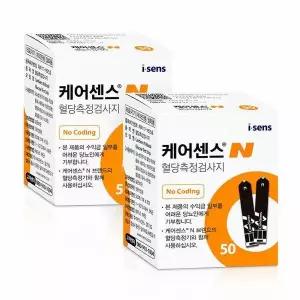 [셀러허브]케어센스N 혈당 시험지 100매 측정지 검사지 체크 D (S51179657)