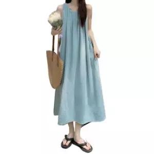 무드플로우 민소매 여성 롱 원피스 데일리 휴양지 여행 플레어 여름 치마