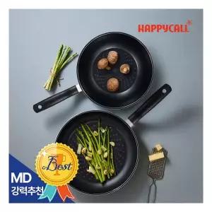 [출시기념 깜짝할인] 해피콜 올 뉴 티타늄 IH 인덕션 후라이팬 2종 B세트(28팬+28웍)