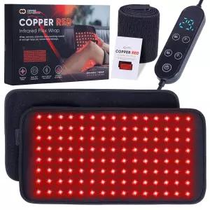 CopperRedTM by 구리 압축 적외선 플렉스 랩 레드 라이트 테라피 장치 660nm 및 근적외선 NIR 120개의 LED
