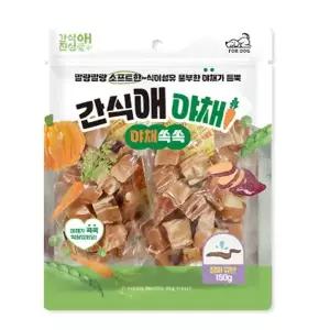 [하프클럽/셀럽하우스]강아지간식 장어큐브 간식애야채 소프트 150g 토리