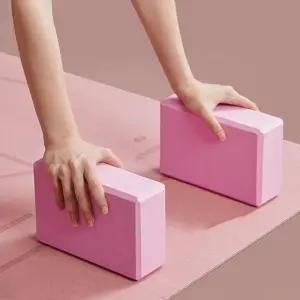 밸런스 EVA 요가블록 2p세트 핑크 홈트 필라테스블럭 럭 소도구 스트레칭블