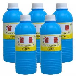 삼현 메칠알콜 400ml 5개 기름때 공업용 메틸알코올 램프 경유