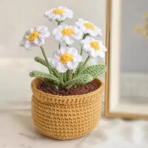 뜨개질 DIY 해바라기 손뜨개 튤립 화분 공예 키트