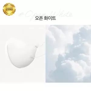 [참존화장품]참존 톤업핏 블랙라벨 라이트 KF94 마스크 중형 오픈 화이트 100매