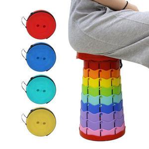 무지개 폴딩의자 휴대용 레인보우 접이식의자 44cm