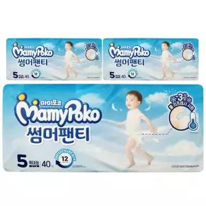 마미포코 썸머 팬티 여름 기저귀 팬티형 특대형 5단계 남아용 120매