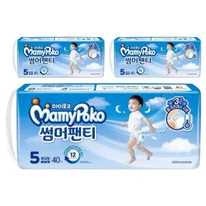 마미포코 2025 컴포트 클린 썸머팬티 남아용 특대형 5단계 120매