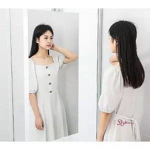 거울시트지 설치 아기 대거울 벽걸이 벽 화장 인테리어 노프레 디자인 맞춤 전신 붙이는 스티커 임