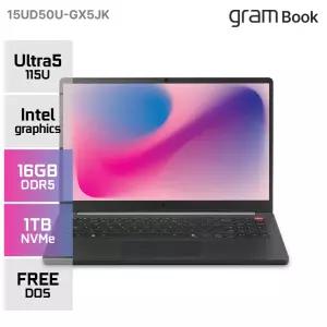 LG 그램북 15UD50U-GX5JK Ultra5 115U 듀얼 업그레이드 업무용 대학생용 AI노트북 16GB 1TB YO