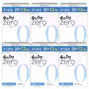 순수한면 제로 생리대 중형 20+12P X 6팩