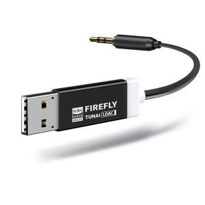TUNAI Firefly LDAC Bluetooth 수신기: 자동차/가정용 스테레오 고해상도 음악 스트리밍을 위한 무선 오디오 블루투스 5.0 어댑터, 파일 USB DAC 3.5mm AUX, 자동 켜짐, 충전 필요 없음