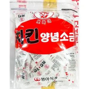 범아 치킨 소금 3g x200입 600g 소금 조미료 양념 치킨소금 요리용소금
