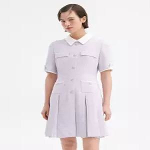 [올리브데올리브]올리브데올리브 트위드 배색 포인트 원피스 OW4MO4110