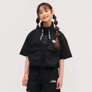 오션스카이 [3color]여아 스트레치 반지퍼 반팔 아노락 T-shirt - 멀티 607716