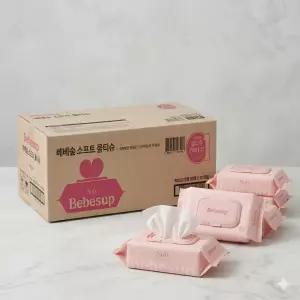 베베숲 소프트 아기물티슈 80매 x 10팩