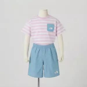 노스페이스 키즈 키즈 플레이온 스트라이프 크루세트 CANDY_PINK NT7US12U