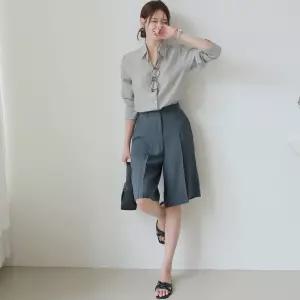 CJ69,900원르포엠라니아 린넨블렌드 버뮤다 팬츠 2종세트