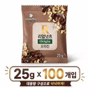 리얼넛츠 오리진 25G X 100 개입