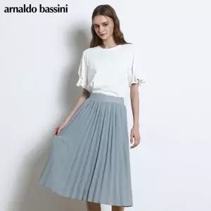 [아날도바시니(ARNALDO BASSINI)] 쉬폰 플리츠 스커트 (택가격 78000원)