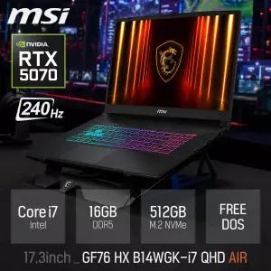 ⓒ MSI 소드 GF76 HX B14WGK-i7 QHD 에어 16GB 512GB / 17.3인치 편집 캐드 고성능 AI 게이밍 노트북 강추