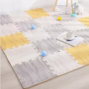 (이거찜)우드 퍼즐 조립매트 층간소음 30X30CM 16개1세트 아기매트 현관코일매트