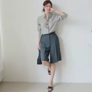 [르포엠]라니아 린넨블렌드 버뮤다 팬츠 2종세트