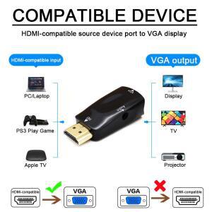 HDMI 호환 VGA 변환 어댑터 3.5mm 오디오 케이블 비디오 잭 XBOX 호환 호환 PS4 호환 TV-프로젝터용 풀 HD
