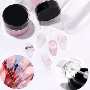쪼물젤 네일아트 diy젤 엠보젤 클리어 네일 말랑말랑 파츠만들기 8ml 2종 화이트