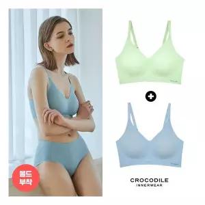 [크로커다일] 뉴 라이크라 쉘론 몰드부착 스트랍 감탄브라 2종 CDWBR4M0910_A