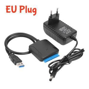 USB 3.0-SATA 케이블 SATA III 하드 드라이브 어댑터 변환기2.5인치 3.5인치 SSD HDD 디스크12V/2A 전원 포