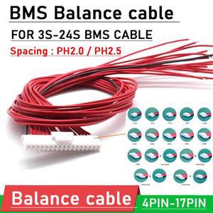 4S ~ 16S 밸런스 케이블 4PIN 8핀 9핀 11핀 13Pin 17 와이어 BMS 리튬 배터리 보호 보드