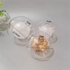 볼인 유리 G4 전등갓 교체용 글로브 쉐이드, 소켓 조명 클리어 화이트 골드 램프 커버, D8cm, D10cm