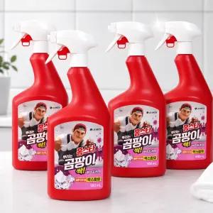 홈스타 맥스프레쉬 뿌리는 곰팡이싹 곰팡이제거제 락스함유 500ml x 4개