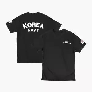 [밀리랩]해군 로카티 ROKN 반팔 검정 로큰 군인 티셔츠