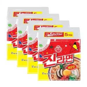 오뚜기 진라면 매운맛 20입 (5입 x 4개) 멀티팩