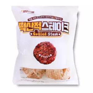 고기 떡산적 스테이크 2kg(60gx33개이상) 안주용적 냉동식품 간편 냉동적 간편조리적 즉석요리적