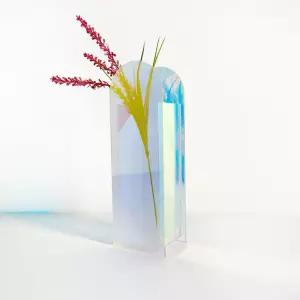 홀로그램 아크릴 화병 대형 투명 꽃병 인테리어 오브제 장식