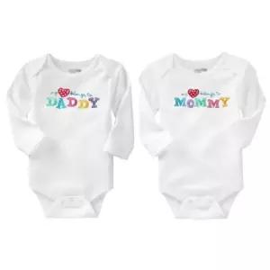 LOVE MOM DADDY 바디수트2종세트-1300129 신생아바디슈트 아기 아가바디슈트 유아옷 등원룩