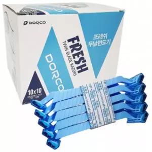 도루코 878HBT85 프레쉬 두날면도기 x1박스(100개)일회용면도기