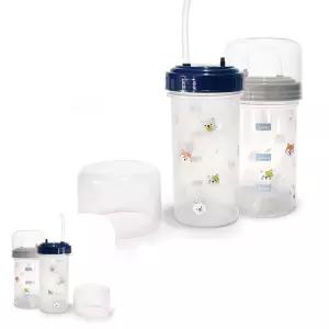 스포츠물병 실리콘 빨대물병 애니멀 도시락 물통 400ml