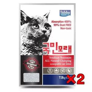 [하프클럽/셀럽하우스]태비토퍼 국민 모래 오리지날 7.5kg(장미향) (2개묶음)